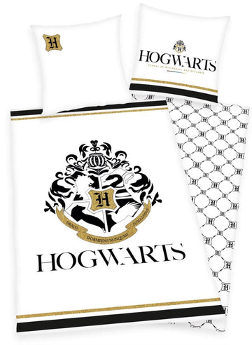 Se Harry Potter Hogwarts Sengetøj med guldprint - 100 procent bomuld ✔ Kæmpe udvalg i mmaction ✔ Hurtig levering: 1 - 2 Hverdage samt billig fragt - Varenummer: MMA-2010115 og barcode / Ean: &